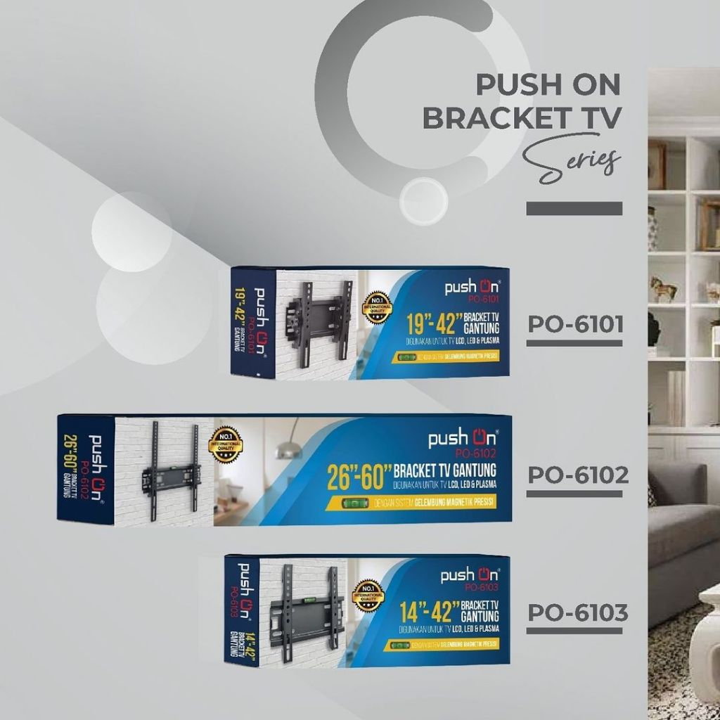 Jual Push On Breket LCD/LED TV 14 inchs - 60 inchs | Shopee Indonesia