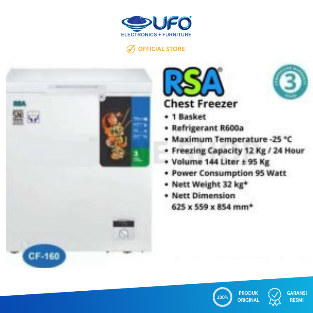 Jual RSA Freezer Box 144 Liter CF160 | Shopee Indonesia