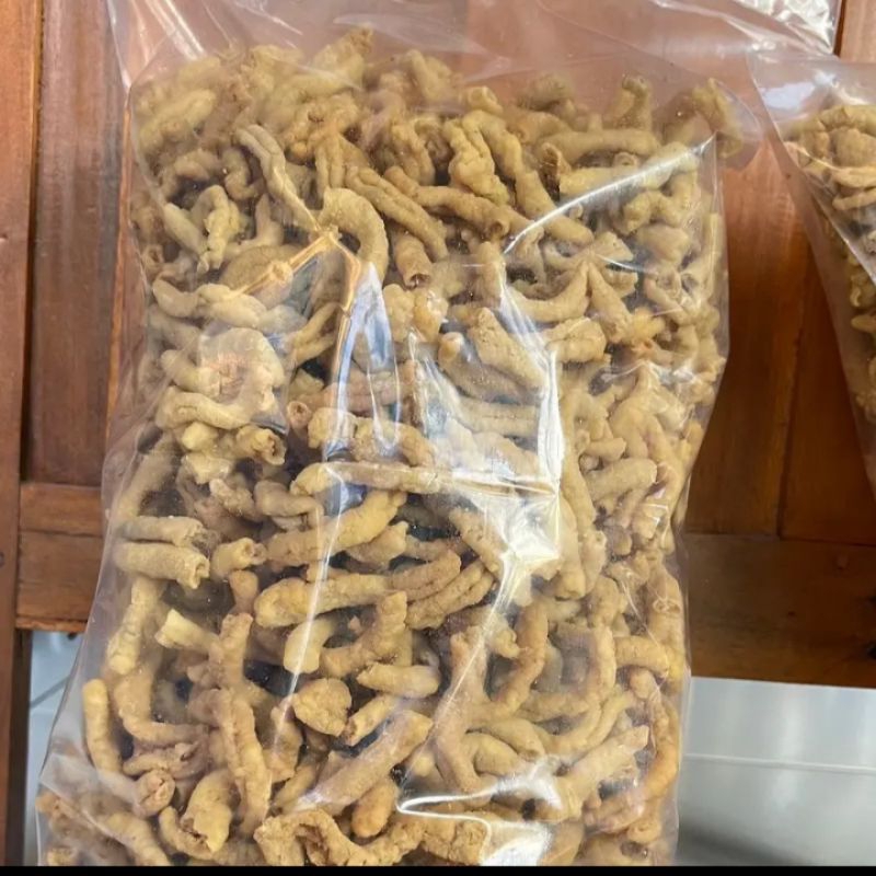 Jual [FLASH SALE] Usus Ayam crispy daun jeruk 500Gram/Keripik usus ayam ...