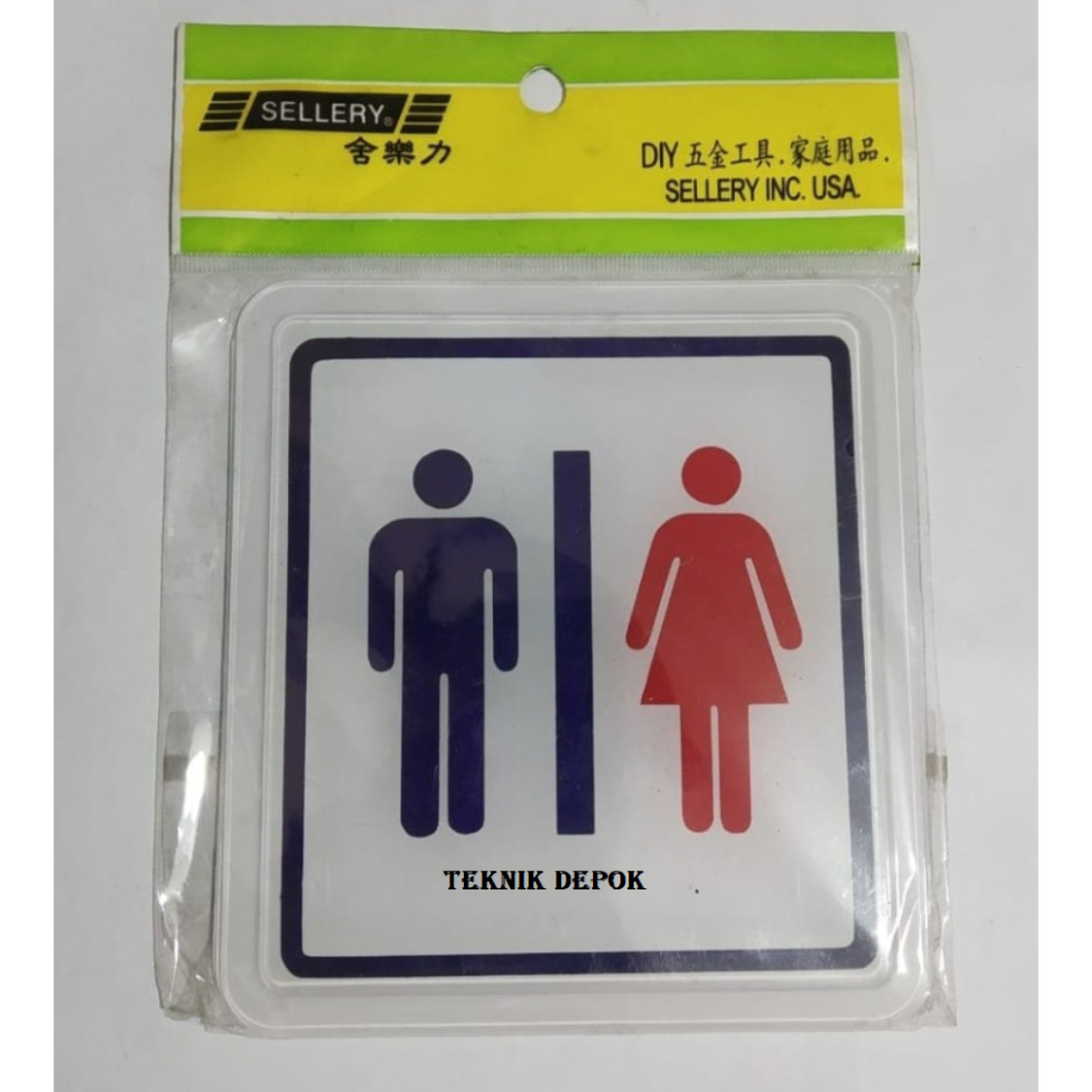 Jual Penanda Indikator Toilet Campur Pria Wanita Sign Tanda Logo WC ...