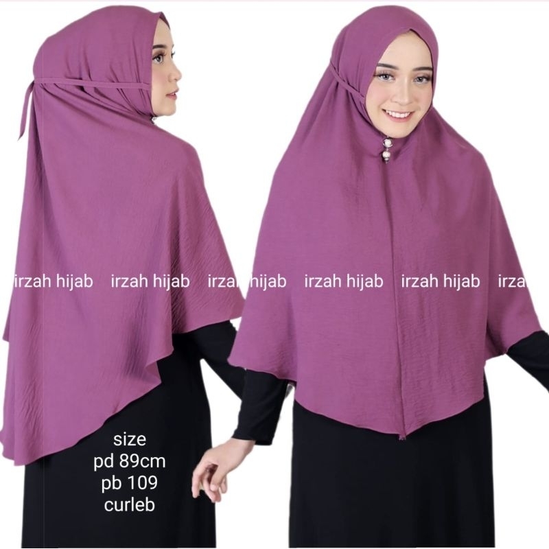 bergo daily crinkle airflow jumbo XL non ped tali jilbab crinkle hijab cringkel jumbo tali belakang