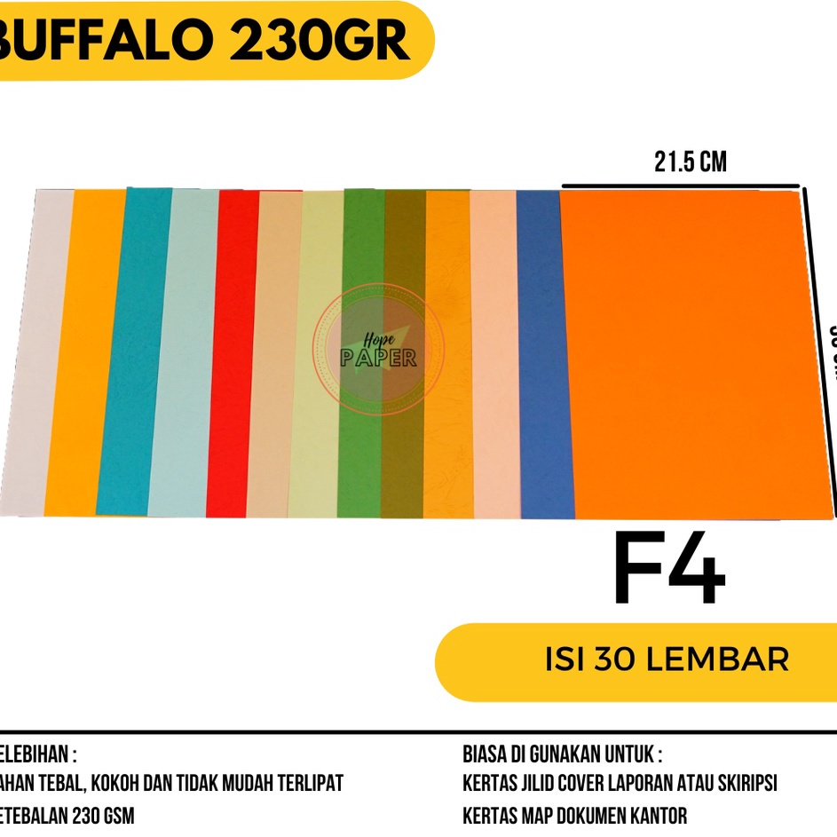 Jual Obral Laris Kertas Buffalo F4 Isi 3 Lembar Kertas Jilid Buffalo F4