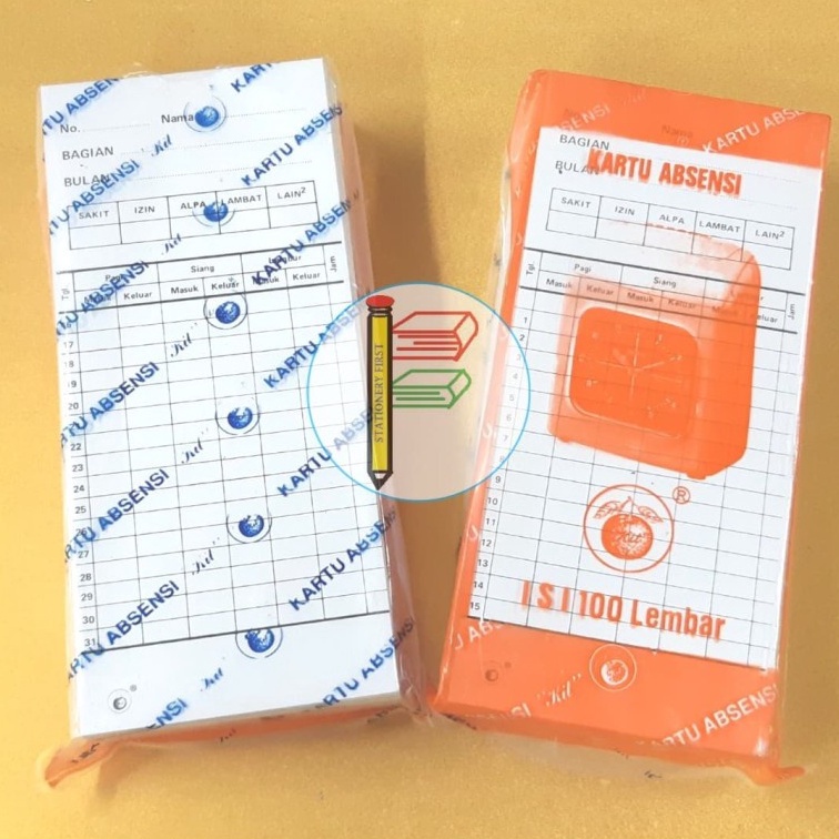 Jual Pasti Irit Kartu Absen Amano Ceklok Kartu Kertas Absensi Kartu ...