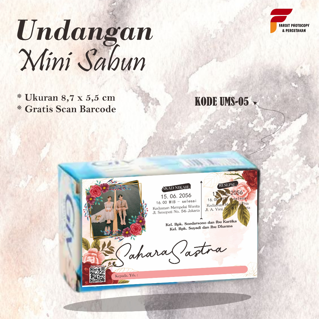 Jual Undangan Pernikahan Sabun Mini Murah Meriah Simple Elegant ...