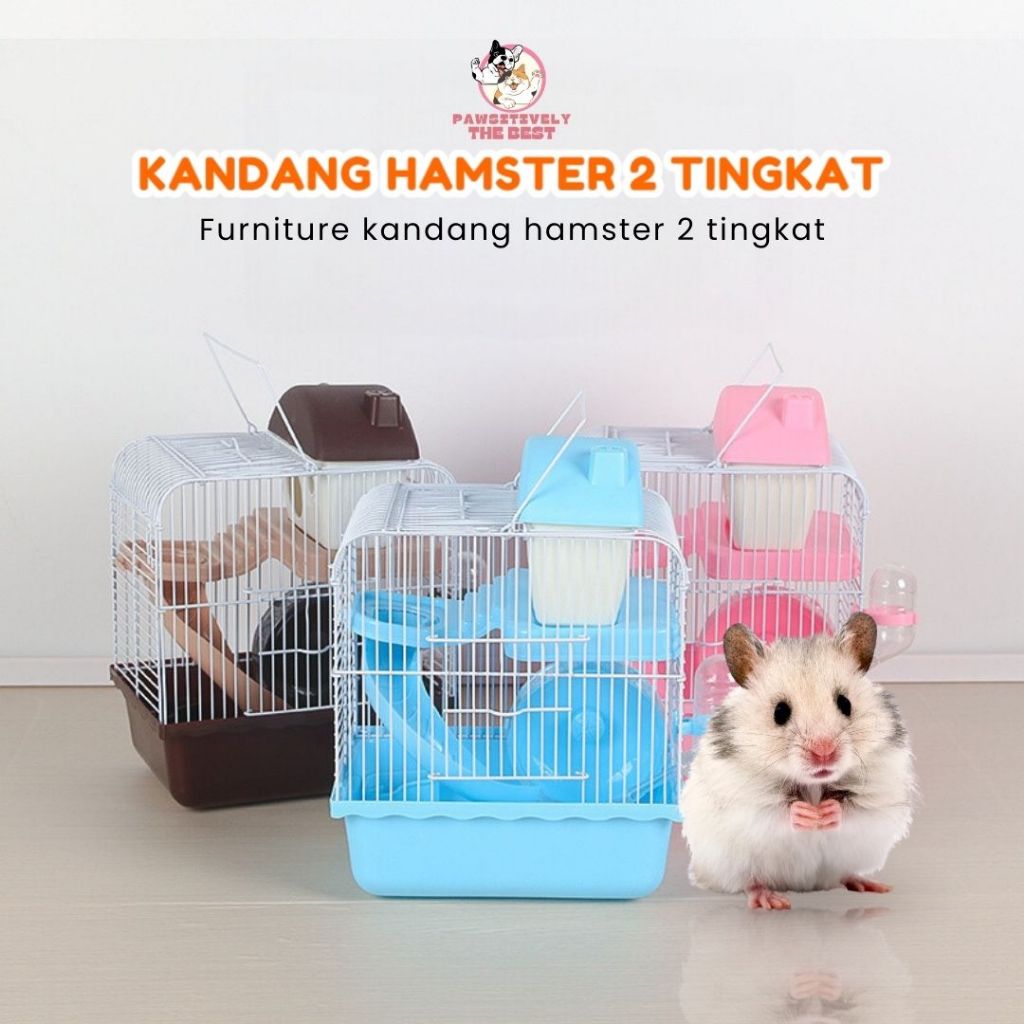 Jual KANDANG HAMSTER 2 TINGKAT - Kandang Hamster Lengkap - Furniture ...