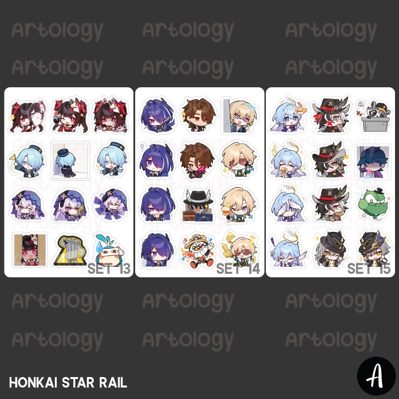 Jual Sticker Set Honkai Star Rail HSR Starrail - Chibi Pompom March Dan ...