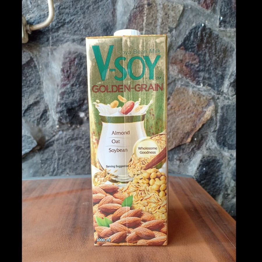 Jual V Soy Golden Grain Soya Bean Milk Susu Kedelai Uht Liter