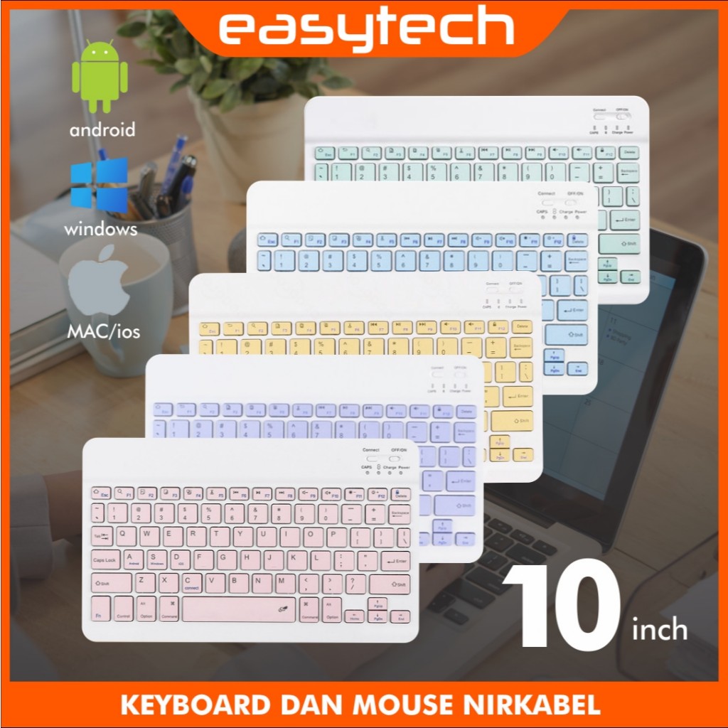 Jual 10 Inch 3 in 1 Wireless Bluetooth Keyboard Lightweight Portable ...