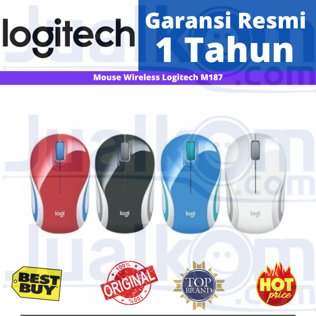 Jual Logitech Mouse Wireless M187 Original Mouse M 187 Resmi | Shopee ...