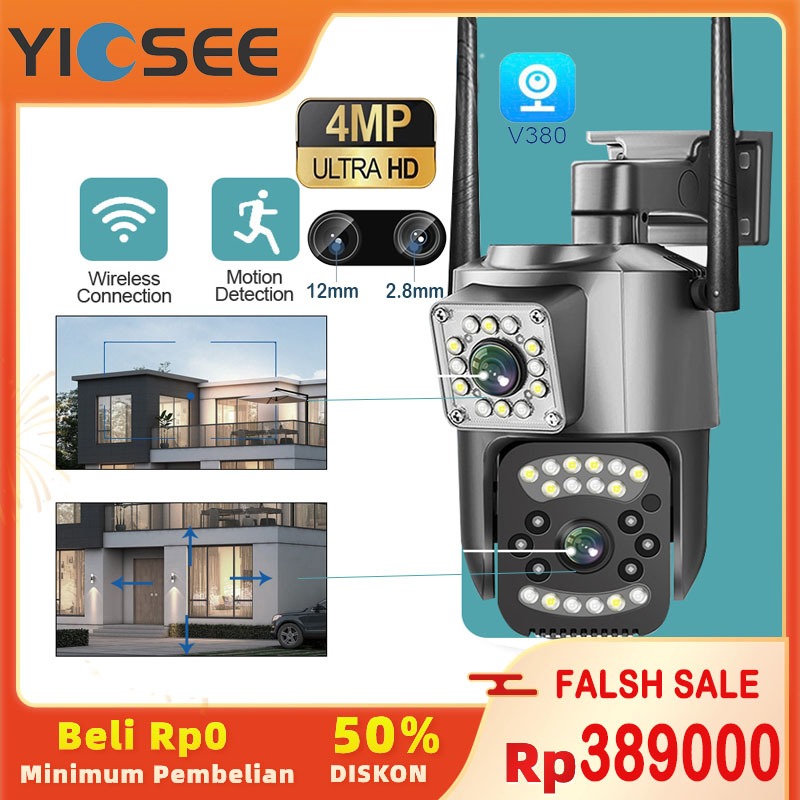Jual V380 Pro CCTV dual lens camera WIFI outdoor IP security kamera 4K ...