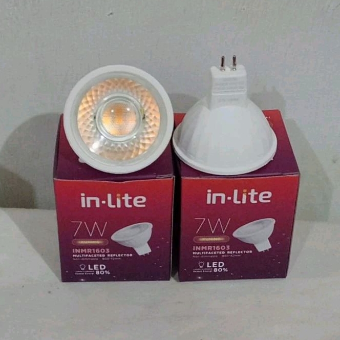 Jual Lampu Halogen INLITE Mr16 COB 7W Tusuk 220V/ Lampu Sorot Spotlight ...