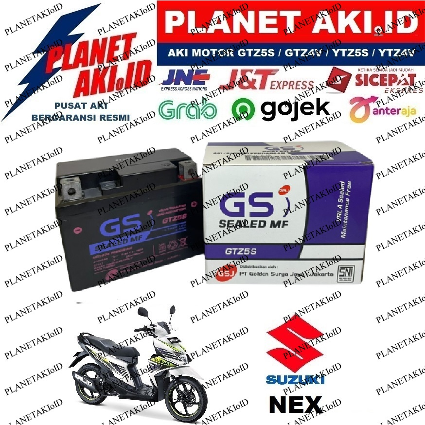 Jual Aki Motor Suzuki Nex Aki Kering Accu Kering MF GTZ5S | Shopee