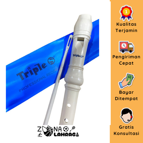 Jual SERULING / SULING / ALAT TIUP TRIPLE S PROFESIONAL RECORDER MURAH ...