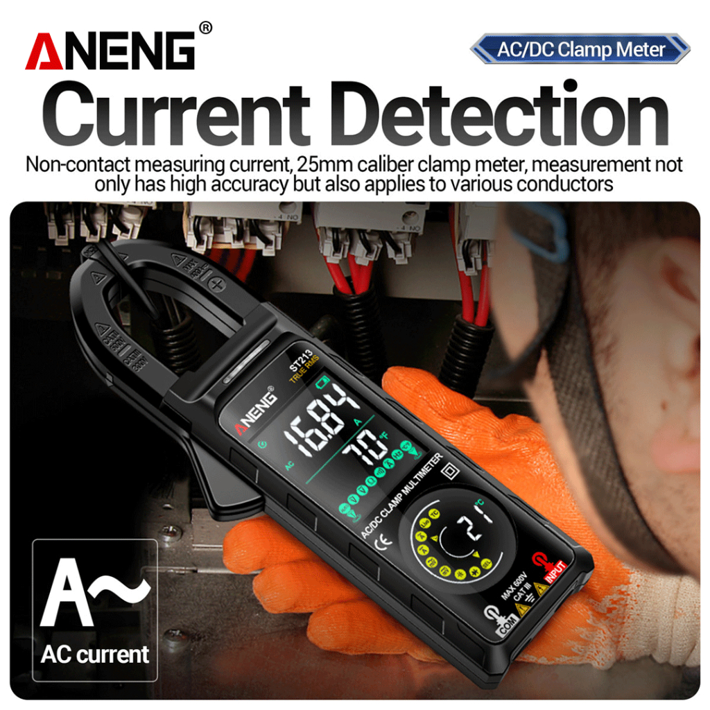 Jual Aneng ST213 Clamp Meter VA Reverse Color Display Screen Multimeter ...