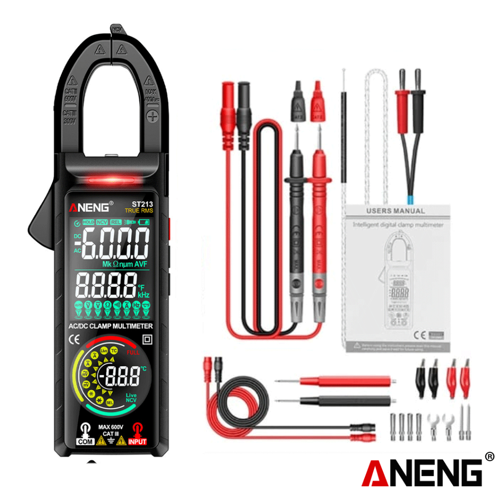Jual (Paket A) Aneng ST213 Pro Clamp Meter VA Reverse Color Display ...