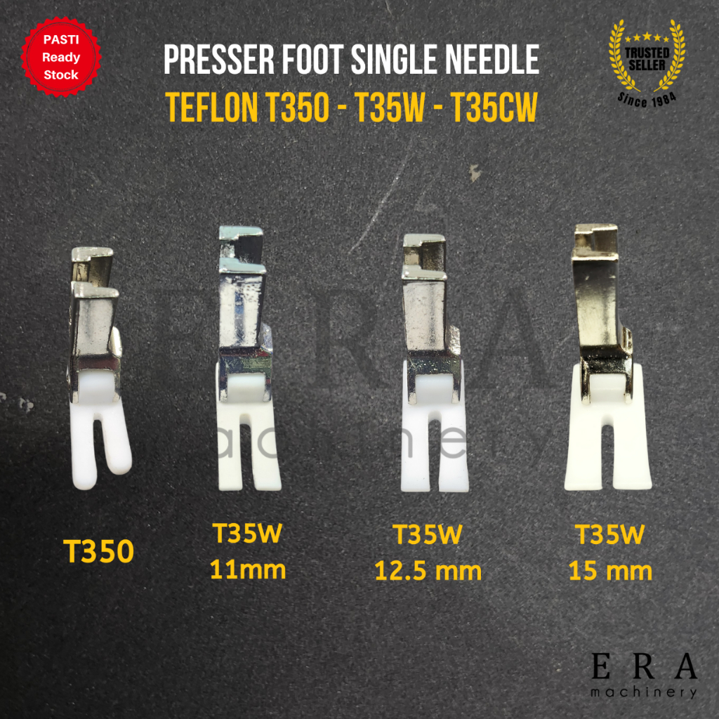Jual Sepatu jahit Teflon Bolong Tengah/Belah sama rata presser foot ...