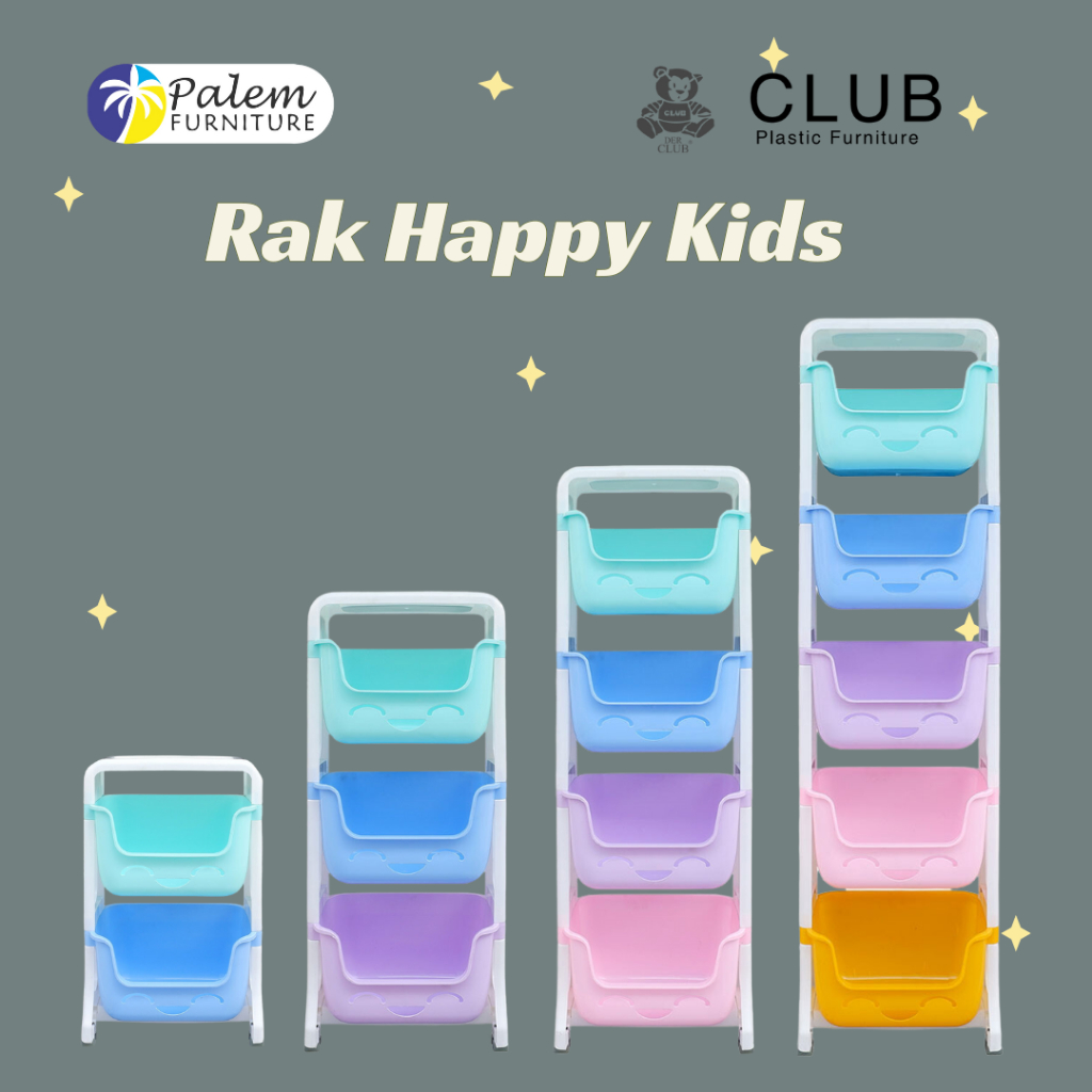 Jual Club Happy Kids Rak Susun Serbaguna Roda | Shopee Indonesia