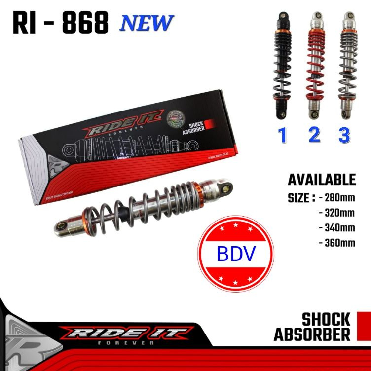 Jual Shock/ Shockbreaker Ride It RI 868 ukuran 270/280, 320, 340, 360 ...