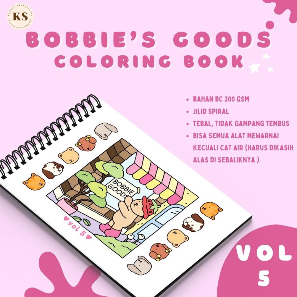 Jual Bobbies Goods Coloring Book Vol 5 Buku Mewarnai Anak Remaja Dewasa