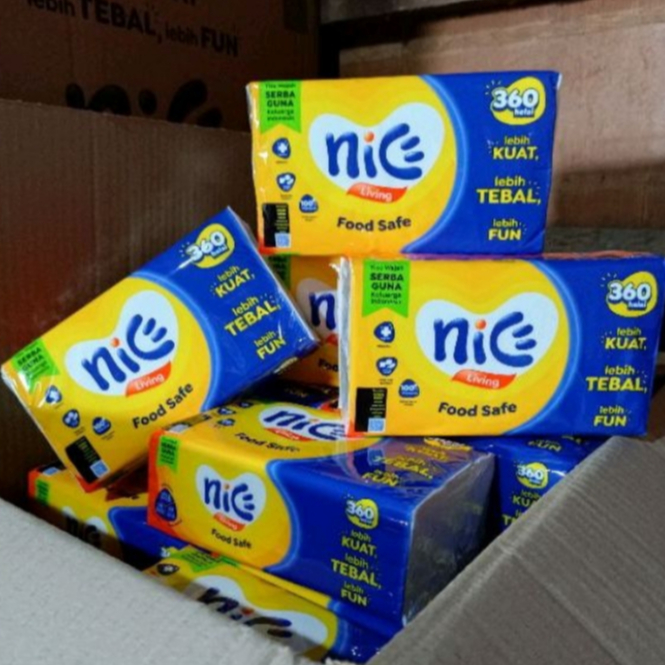 Jual Paket isi 8 Tisu Nice 360 helai sheets Kemasan baru 180sheet 2ply ...