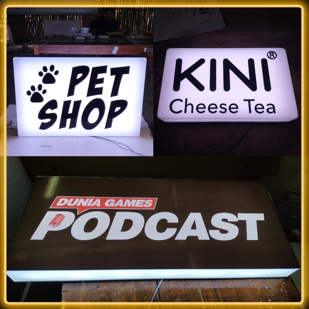 Jual Custom Neon Box Kotak Full Akrilik By Wonderful Special Request ...