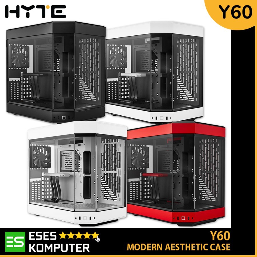 Jual Case Hyte Y60 Modern Aesthetic Dual Chamber Panoramic Tempered Glass With Pci Express 4 0