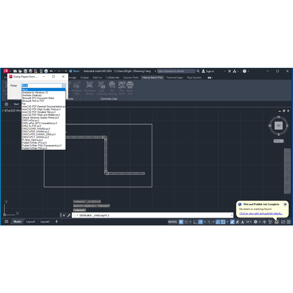 Jual Hanna Batch Plot | Software untuk Print Otomatis di model/layout ...