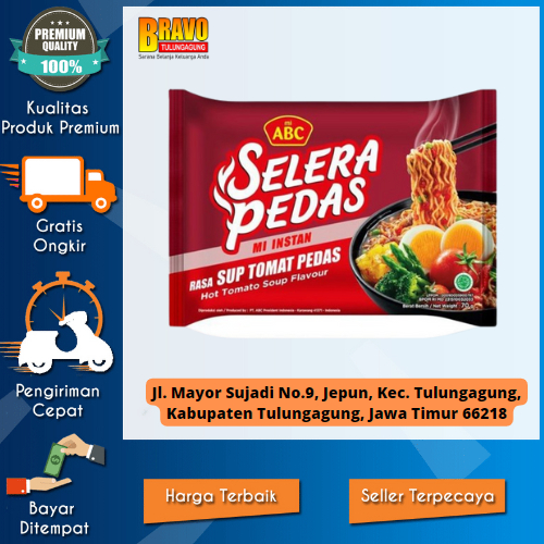 Jual Bravo Supermarket Tulungagung - Mie ABC Selera Pedas Sup Tomat ...