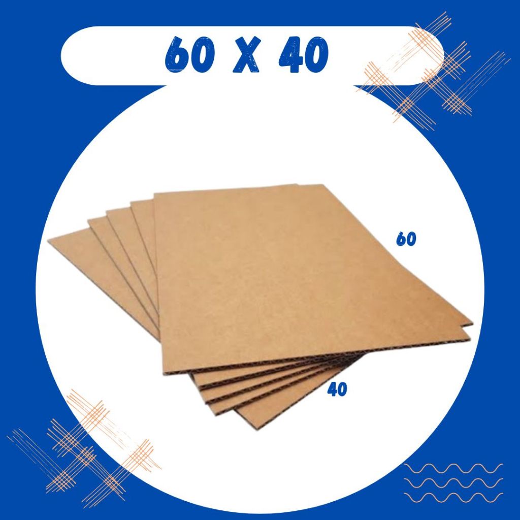 Jual Kardus Lembaran 60x40 / 60x30 / 60x20 / 60x10 Sheet Polos Single ...