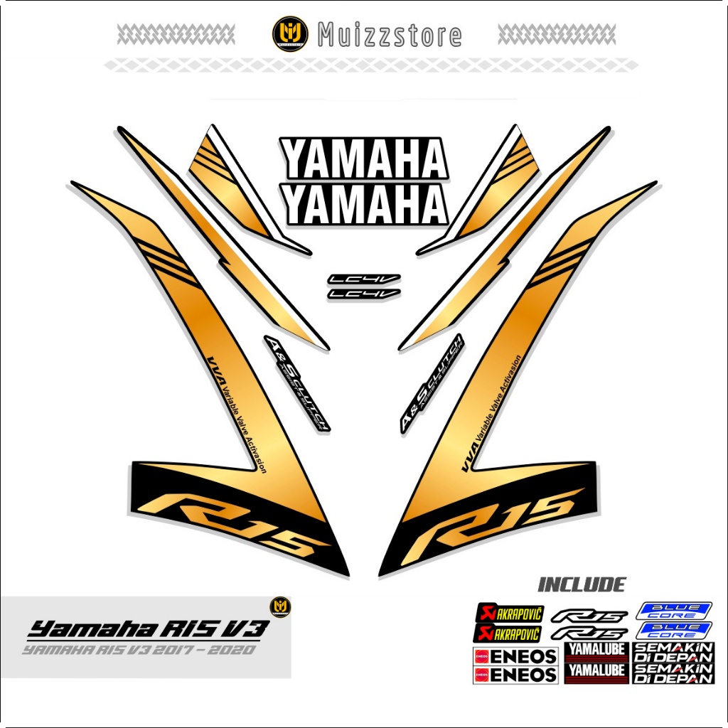 Jual STRIPING R15 V3 MOTIF 1 / STICKER R15 V3 / STIKER R15 V3 / STIKER ...