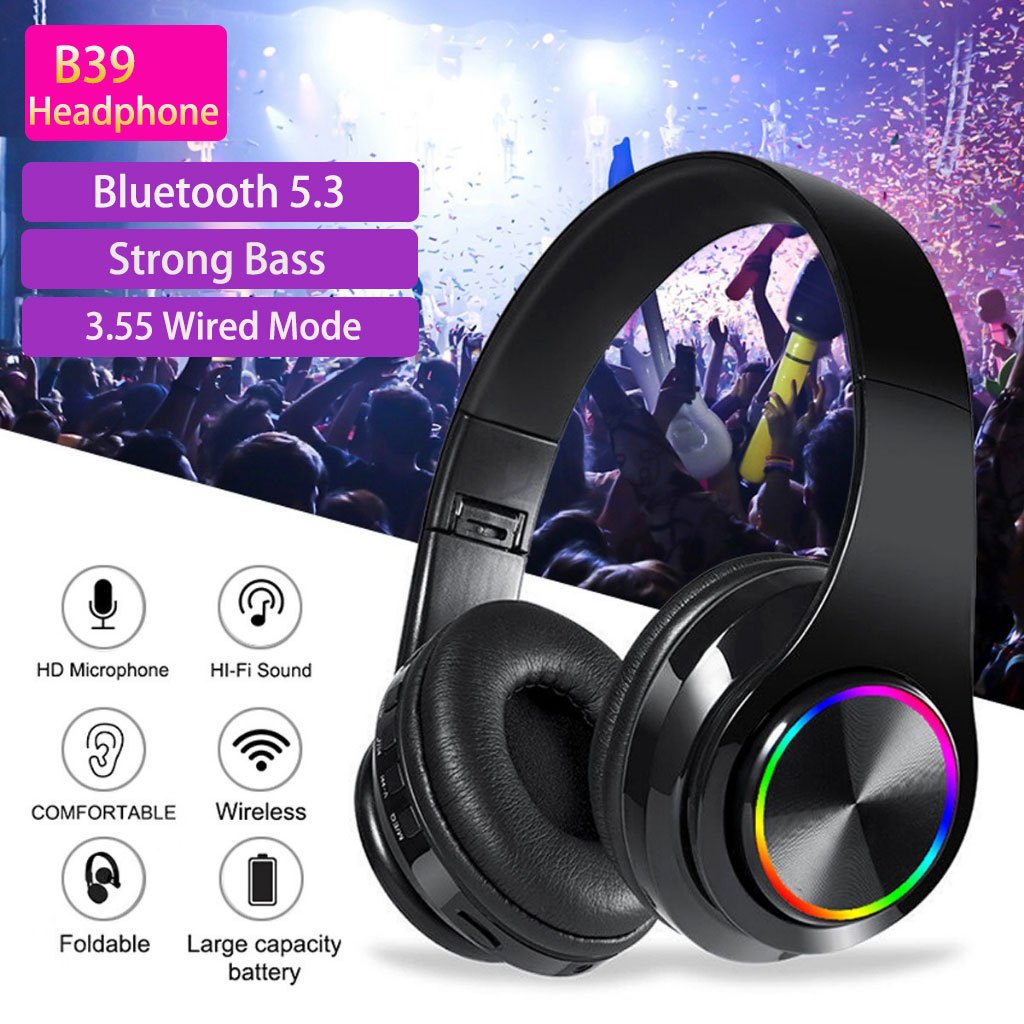 Jual B39 Bluetooth Headset Tws Led Wireless Headphone Hifi Bass Music