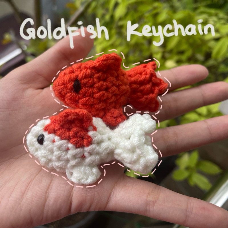 Jual Goldfish Keychain Gantungan Ikan Koi Rajut Amigurumi
