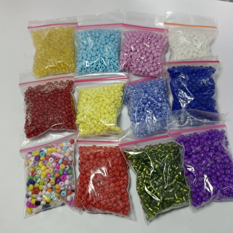 Jual Mote manik manik pasir 3mm 8/o 15gr | Shopee Indonesia