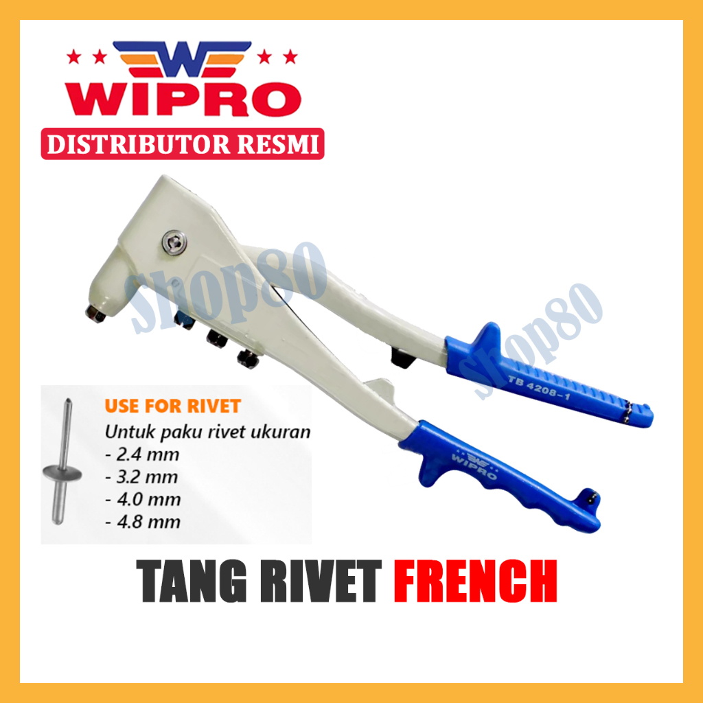 Jual Wipro Hand Riveter Tang Rivet Tang Tembakan Paku French 2,4mm 4