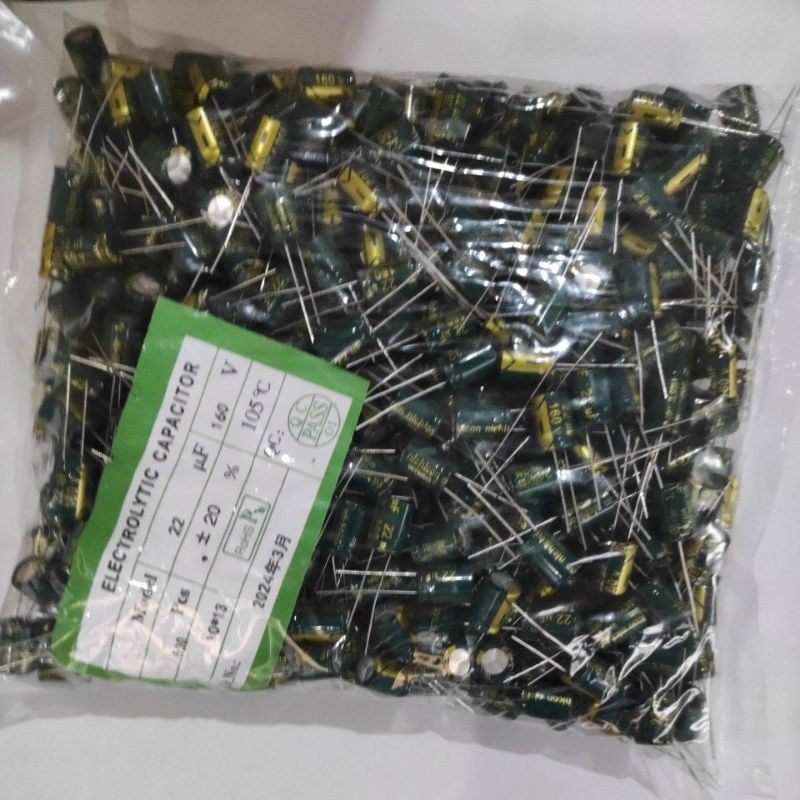 Jual 50 Pcs Elco Kapasitor 22uf 160v Elko Capacitor 22 Uf 160 Volt