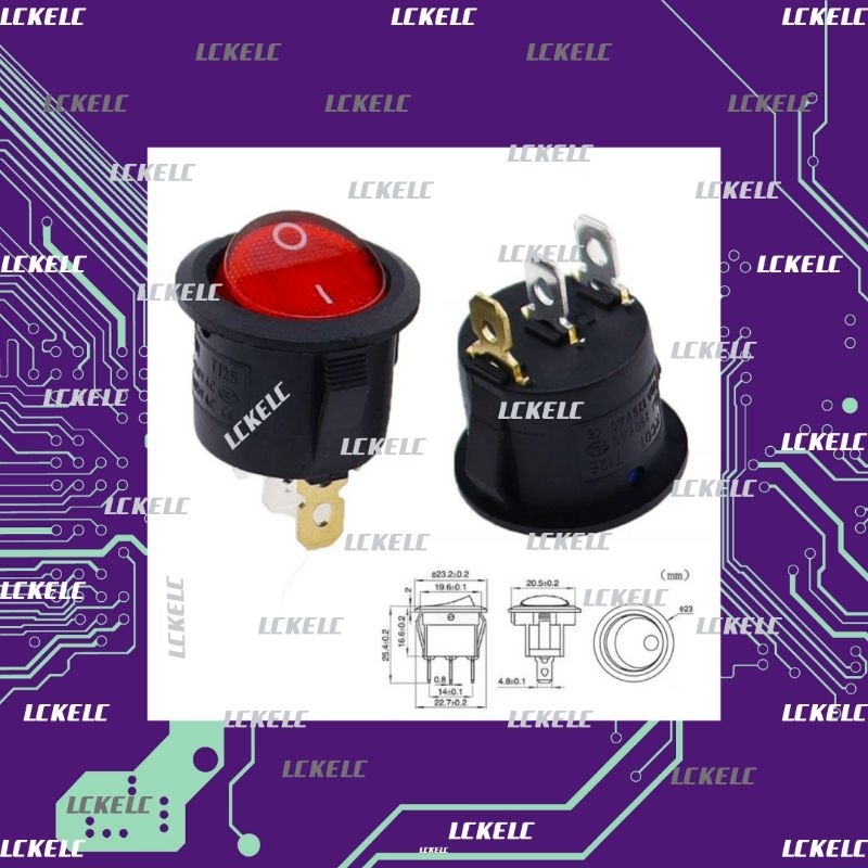 Jual ROCKER SWITCH SAKLAR ON-OFF BULAT 3 PIN + LAMPU | Shopee Indonesia