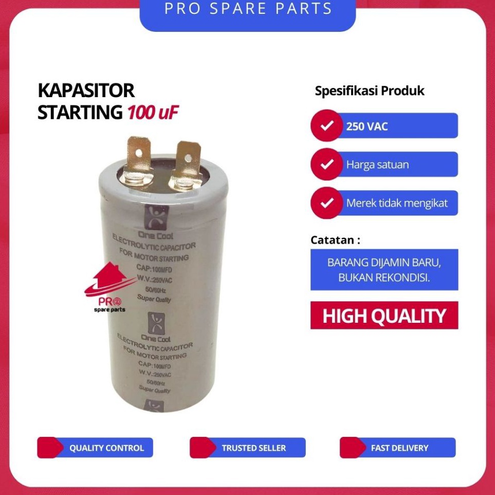 Jual Model Terkini Kapasitor Starting 1 Uf Kapasitor 1ufMikro Capacitor Starting AC 1MFD