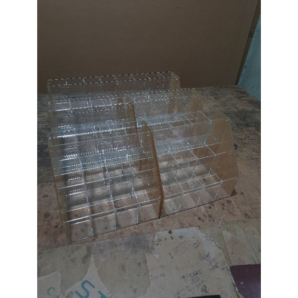 Jual Display rak pulpen 3 tingkat/tempat spidol akrilik | Shopee Indonesia