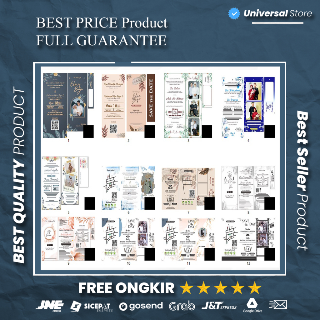 Jual 850+ Template Wedding Invitation Undangan Pernikahan Kekinian ...