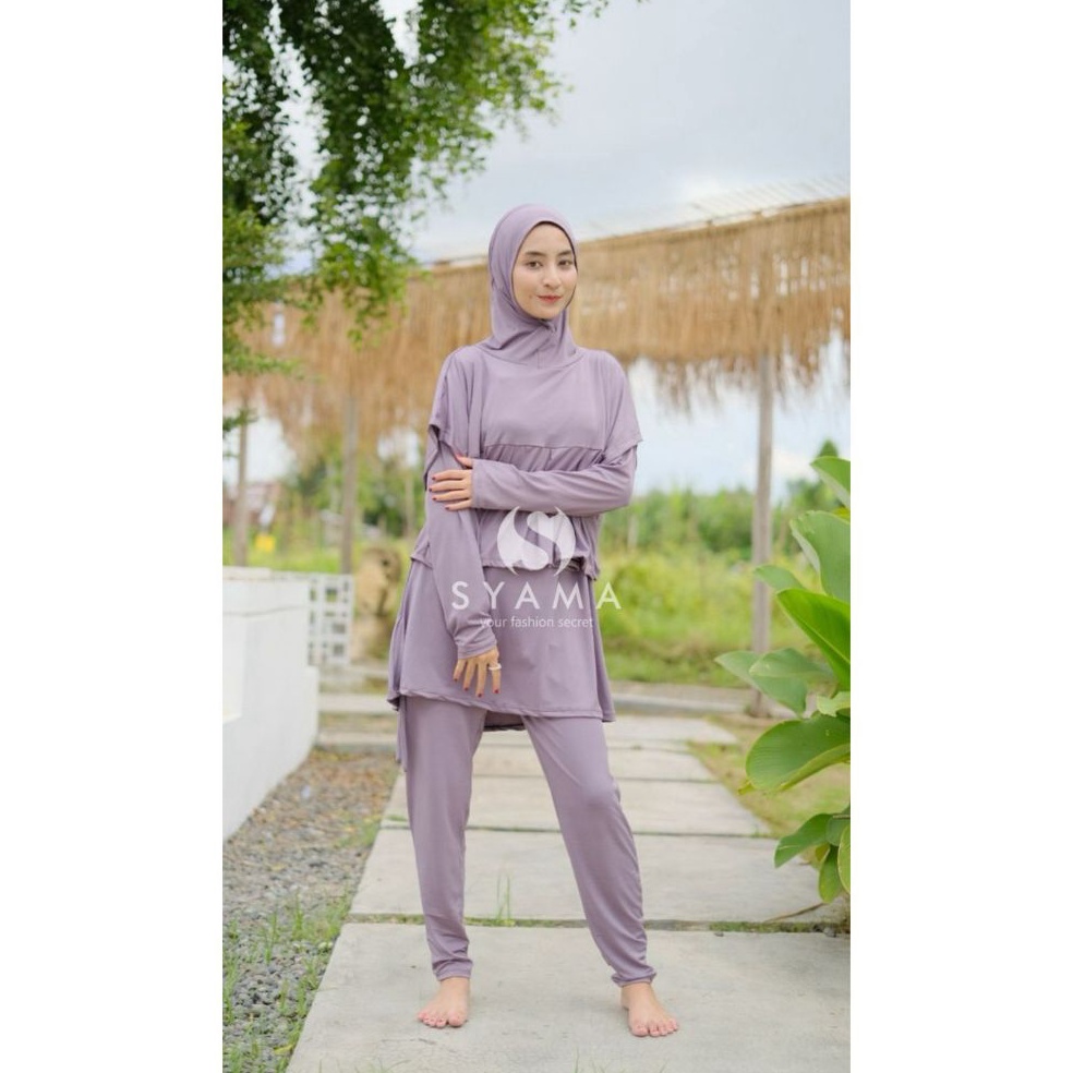 Jual Kode L35l Syama Swimwear Setelan Baju Renang Muslimah Nikita Full