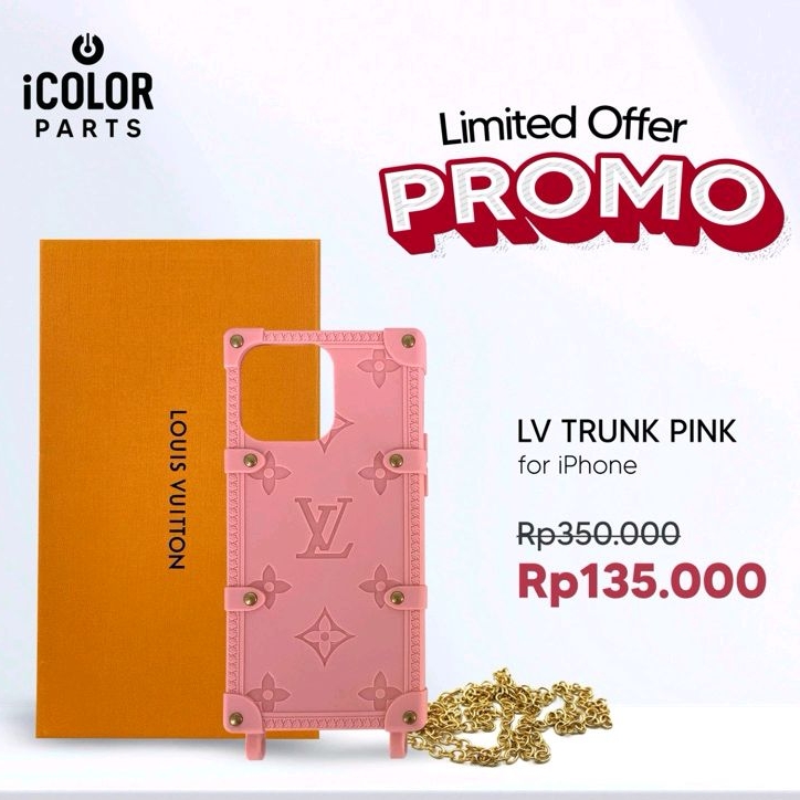 Jual Casing Iphone Lv Trunk Pink | Shopee Indonesia
