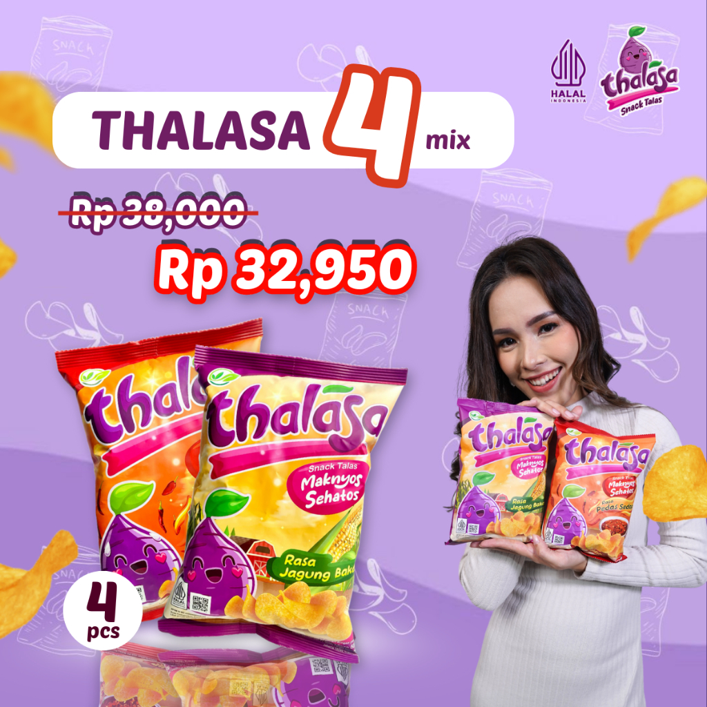 Jual Thalasa Bundle 4 Mix x Lady Nayoan Thalasa Snack (Rasa Jagung