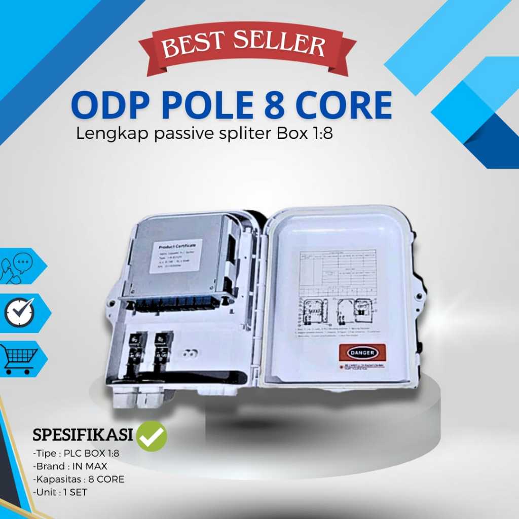 Jual {HIGH QUALITY} ODP 8 Core Splitter BOX Single Lock - ODP Pole 8 ...