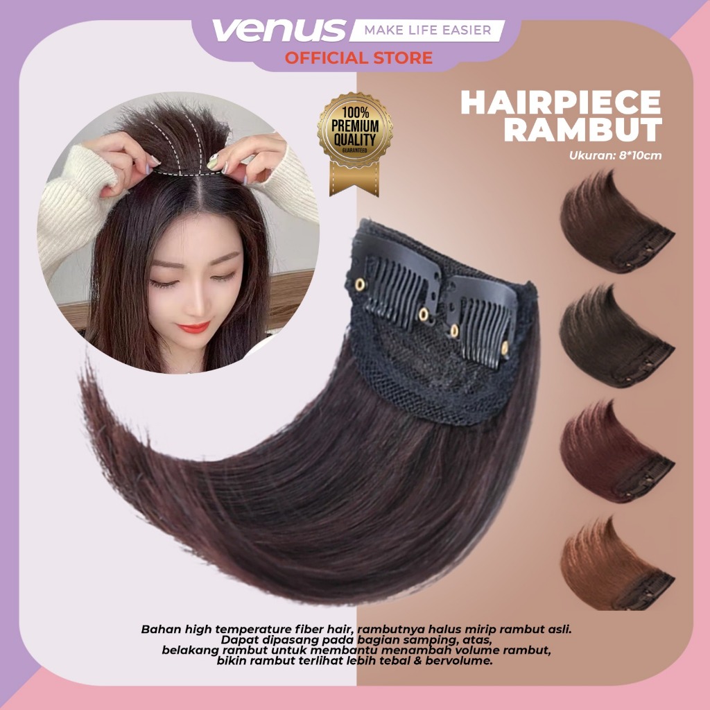Jual VENUSJKT - Hairpiece Rambut Hair Clip Rambut Hair Extension Hair ...