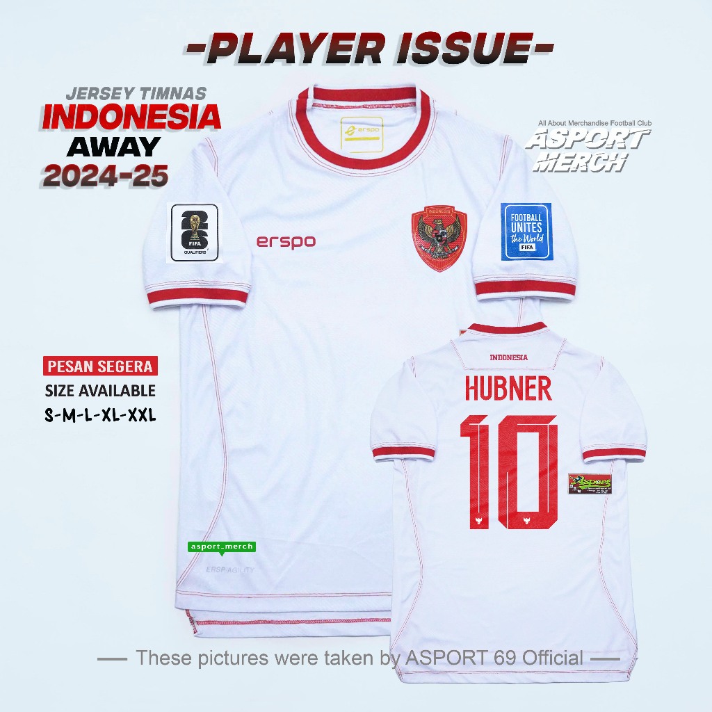 Jual JERSEY INDONESIA AWAY ERSPO PLAYER ISSUE JERSEY BOLA TIMNAS INDONESIA AWAY TERBARU 2024