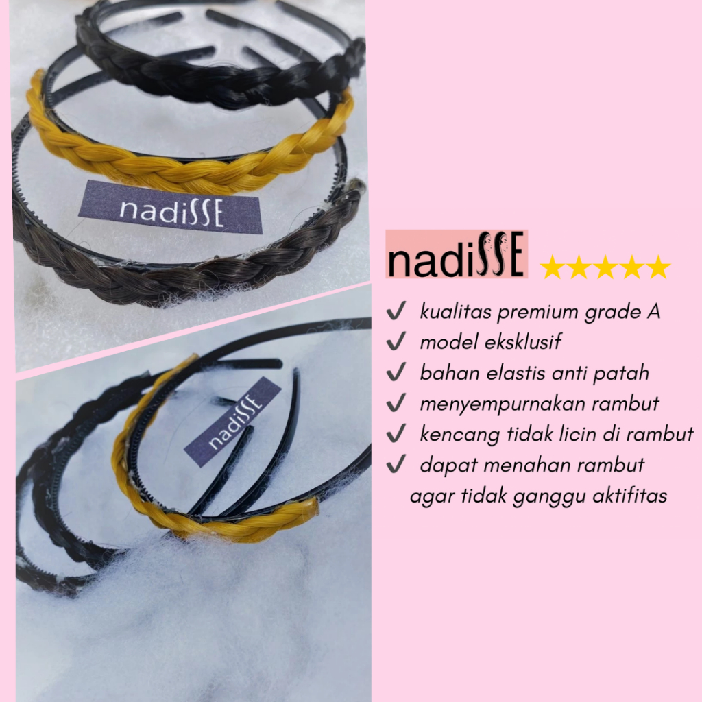 Jual Bondu Rambut Kepang - Headband by nadiSSE | Shopee Indonesia