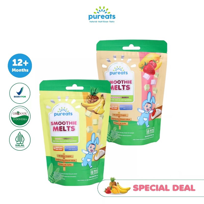 Jual Pureats Smoothie-Cemilan Anak 1 tahun 18g | Shopee Indonesia