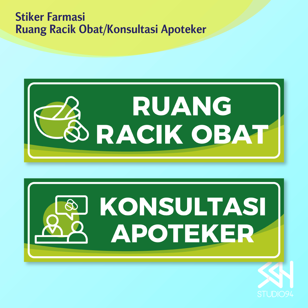 Jual Sticker Sign Farmasi Stiker Penyerahan Pengambilan Resep Obat ...