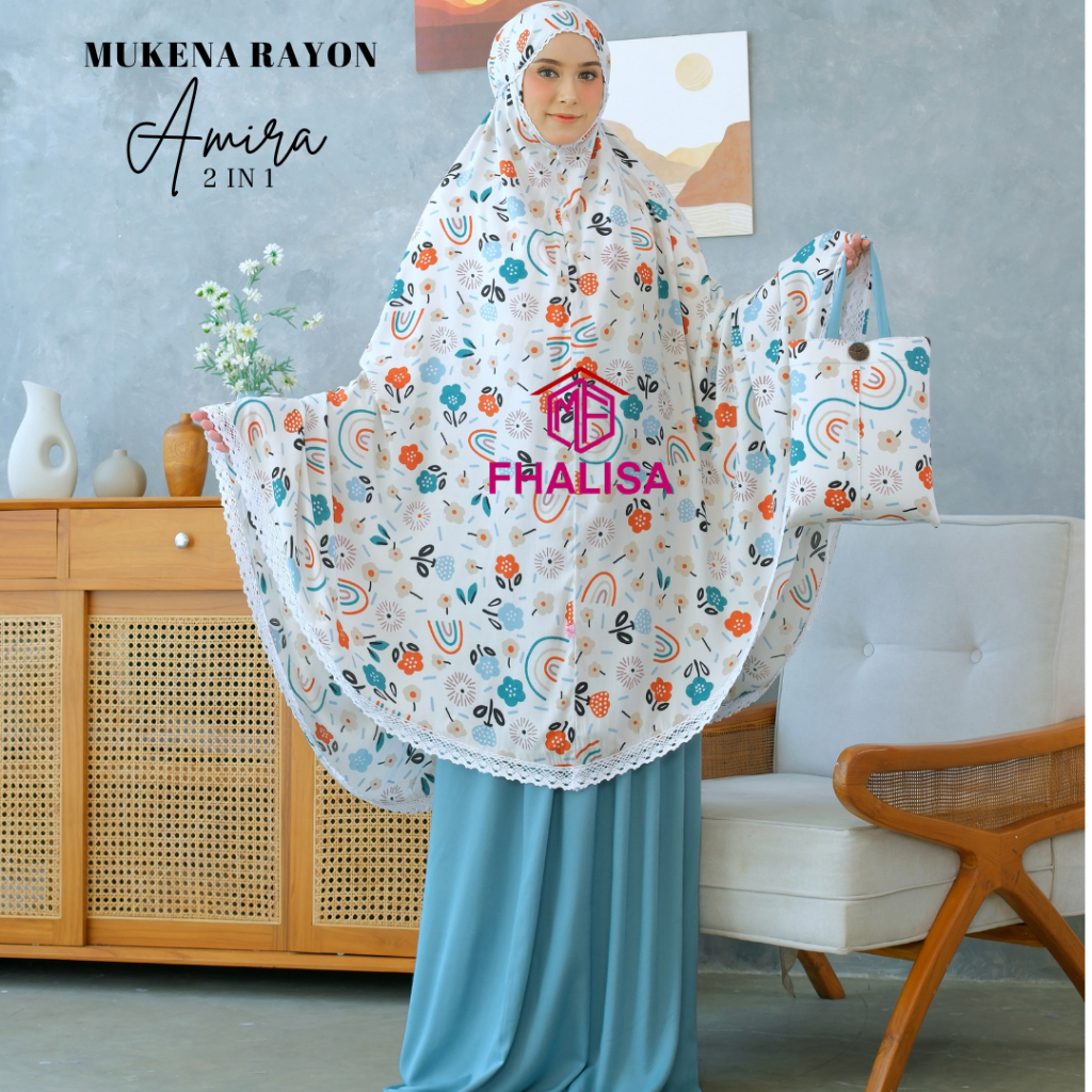 Mukena Rayon Premium Traveling Jumbo 2in1 Terbaru Bahan Adem Lembut Nyaman Mewah
