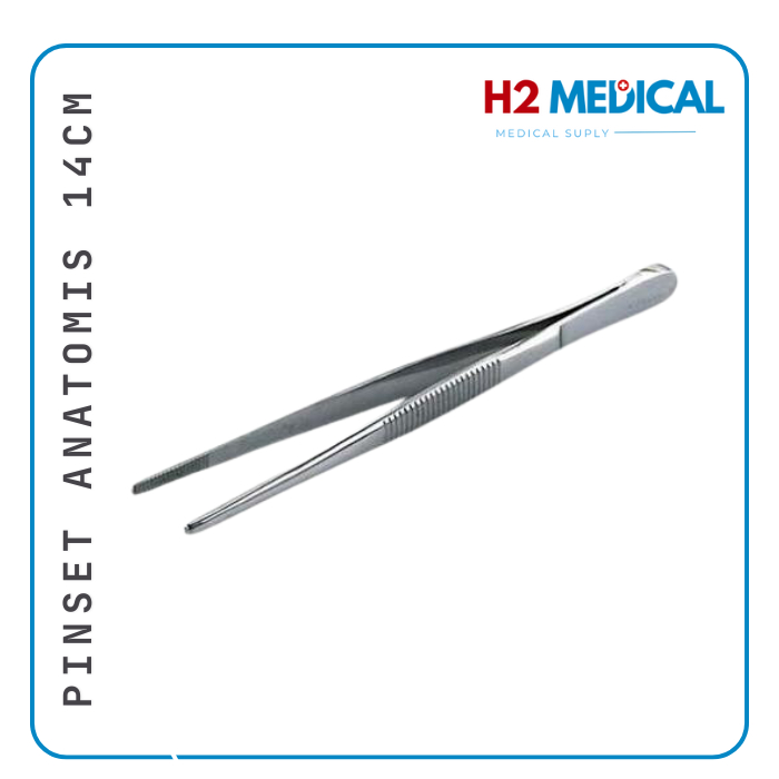 Jual Pinset Anatomis 14CM Thumb Dressing Forceps Pincet Bedah Stainless